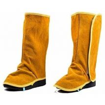 Guêtres de soudage en cuir, couvre-bottes et chaussures de soudage résistants au feu, couvre-pieds de protection de travail de soudeur résistants à