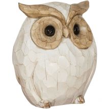 Gufo in resina dipinta L53xPR21,5XH39 cm