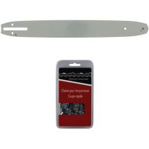 Gt Market - Guía 40 cm (16 pulgadas) + cadena 56 eslabones - Compatible con motosierras husqvarna