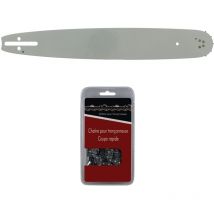 Guía 40 cm (16 pulgadas) + cadena 60 eslabones - Compatible con motosierras HUSQVARNA
