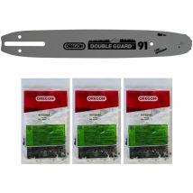 Guía de 12 pulgadas con juego de 3 cadenas OREGON de 45 eslabones para motosierra GT ELEC