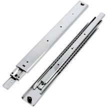 Set Guide Scorrevoli Per Cassetti Di Estrazione Totale 53.9 X 1100 Mm, Guide Cassetti, Acciaio Zincato 2 Mm, Guide Telescopiche, Binari Per Cassetti 