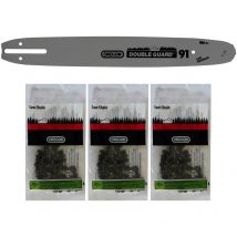 Gt Elec - Guide 14 pouces avec lot de 3 chaînes 52 maillons oregon pour tronçonneuse