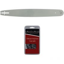 Gt Market - Guide 50 cm (20 pouces) + chaîne 72 maillons - Compatible tronçonneuses husqvarna