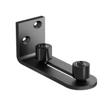 Promotion Guide au Sol Portes Coulissantes de la Grange Montage Mural RéGlable Roulements à Billes à Guidage Noir- 120×50×60MM