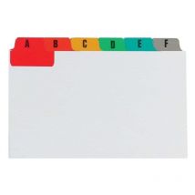 Concord - Guide Cards a-z 127x76mm White with Multicoloured Tabs