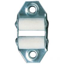 Capaldo - Guide-courroie vertical en fer nickele' avec galets en plastique pvc empattement 45 pour feuillard 20 - 22 mm