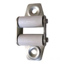 Guide de sangle à galets pour sangle - Décor : Blanc / Nickelé - Pour sangle de largeur max : 17 mm Itar