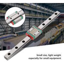 Guide linéaire miniature, 1 pièce LML12B Guide linéaire miniature de 12 mm de large + glissière pour tiges/axes/rails de mouvement linéaire trempés