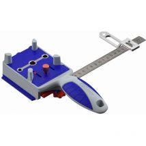 Tivoly - Bohranleitung für Holzdübel – Schablone zur Herstellung von Holzbaugruppen mit Dübeln – Bohr-Ø 6/8/10 mm – maximale Dicke des Holzbretts: 50