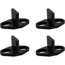 Guide Porte Galandage, 4 Pcs Guide de Plancher Porte Coulissante Bas de Porte de Grange Coulissante pour Porte D'armoire Porte en Bois