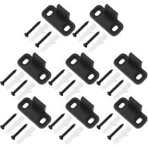 Guides de Sol pour Porte de Grange Coulissante 8 PièCes Guides de Porte de Placard Quincaillerie en Plastique Guide de Rail InféRieur Fixé au Mur au