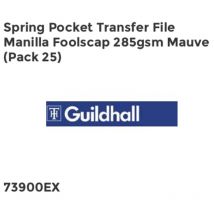 VOW - Guildhall Spring Pocket Transfer File Manilla Foolscap 285gsm Mauve (Pack 25)