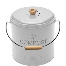 Seau compost rond blanc 8L - Guillouard