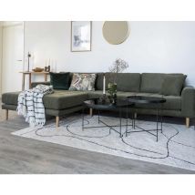 Lisa Design - Guimar - tapis - blanc et noir - 200x300 cm