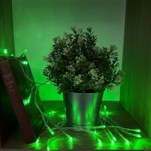 Guirlande 30 led verte sur piles aa