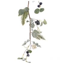 Guirlande baies vertes avec glace H120 cm