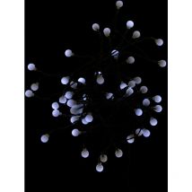 Guirlande boule solaire 50 led blanc froid 9.5 mètres