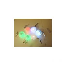 Jeu de 6 boules décorées led à piles 1.5V (non incl) ø 80mm animées rgb avec télécommande intérieur/extérieur blachere JFA71