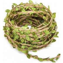 Linghhang - Guirlande de Feuilles Artificielles - 20M - Décoration Murale de Feuilles Artificielles de Style Liane Jungle Rustique pour Jardin ou