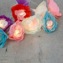 Guirlande Lumineuse Fleur Blanc Chaud - Guirlande Fleurs Lumineuse - Guirlande Fleur Led Pour Décoration Intérieure Romantique Bohème Mariage