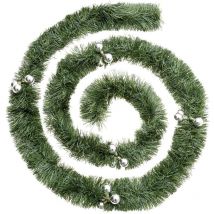 Guirlande de Noel 6 plis + boules argent 270 cm