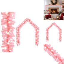 Guirlande de Noël avec lumières LED 20 m Rose - Guirlande De Noel - Guirlande Lumineuse - Decoration Noel - Led - Lumière Festive