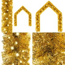 Vidaxl - Guirlande de Noël avec lumières led 5 m Doré - Guirlande De Noel - Décorations De Noël - Lumière Led - Guirlande Lumineuse - Éclairage