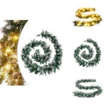 Vidaxl - Guirlande de Noël avec lumières led Vert 2,7 m pvc - Guirlande De Noel - Decoration De Noel - Lumieres Led - Guirlande Lumineuse - Sapin De