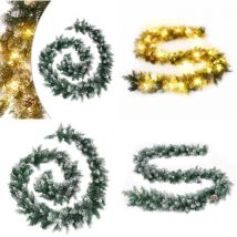 Vidaxl - Guirlande de Noël avec lumières led Vert 5,2 m pvc - Guirlande De Noel - Decoration De Noel - Lumieres Led - Guirlande Lumineuse - Decor