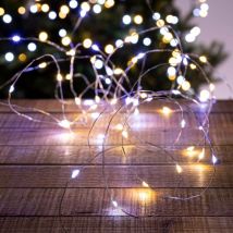 Guirlande lumineuse extérieur solaire 30m 300L blanc froid chaud - Feeric lights & christmas