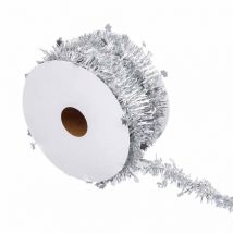 Deco sapin Guirlande en rouleau fines avec étoiles 3 m Argent - Feeric Christmas