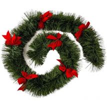 Guirlande de Noel XL 2.7 m avec noeuds 6 plis