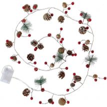 Guirlande de pommes de pin de Noël Guirlande lumineuse à led pour Noël
