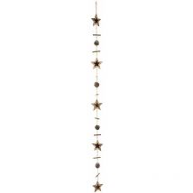 Guirlande en bois pour sapin de Noël Etoile