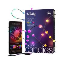 Twinkly - Guirlande perle connectée IP20 12m 200 leds rgb fil vert candies