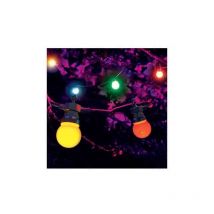 Guirlande Guinguette Multicolore 10M IP44 - Guirlande Lumineuse Exterieure Multicolore 10 Bulbes Bleu Rouge Jaune Vert - Guirlande Guinguette