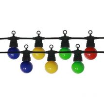 Guirlande Guinguette led 13M 20pcs 6W IP65 Multicolore - Câble n