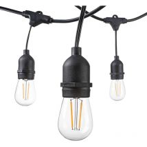 Guirlande Guinguette led 15M IP65 pour 15 Ampoules E27 Suspendue