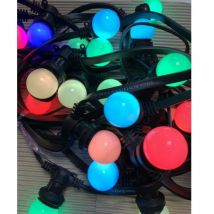 Revenergie - Guirlande guinguette led B22 20 ampoules rgb 10m plus cable d'alimentation