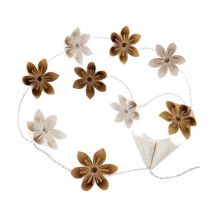 Guirlande led '10 Fleurs' 23cm Or