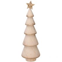 Sapin en bois blanc et or cmø7h22