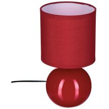 Lampe céramique Timéo rouge brillant H25cm Atmosphera Créateur D'intérieur