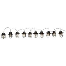 Guirlande style industriel 10 ampoules DETROIT Noir Acier 4M