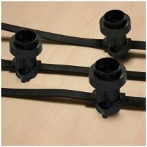 Festilight - Guirlande B22 à équiper 9 m 20 douilles câble noir 230 v IP44