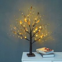 Serbia - Guirlande Lumineuse Bonsaï 60cm avec 24 Lumières led Perles Blanches Chaudes, Alimenté par Batterie