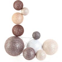 Guirlande Boule 10l Multi-taille Marron 192cm