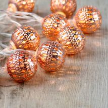 Guirlande Lumineuse Boules Marocaines Cuivre