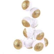 Guirlande lumineuse boules pailletées 10 leds (Lot de 2)
