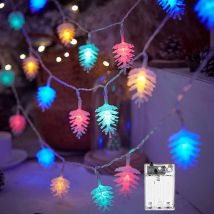 Guirlande Lumineuse Cônes de Pin, 6M 40LED Girlande de Lumineux Noël pour Sapin de Noël, IP44 Imperméable Mini Intérieur Lumière Decoration pour